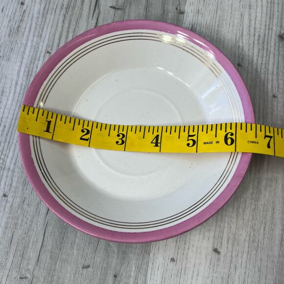 Vintage White Pink Floral Accent Gold Trim Mustache Guard Mug Cup Decor - Picture 11 of 13